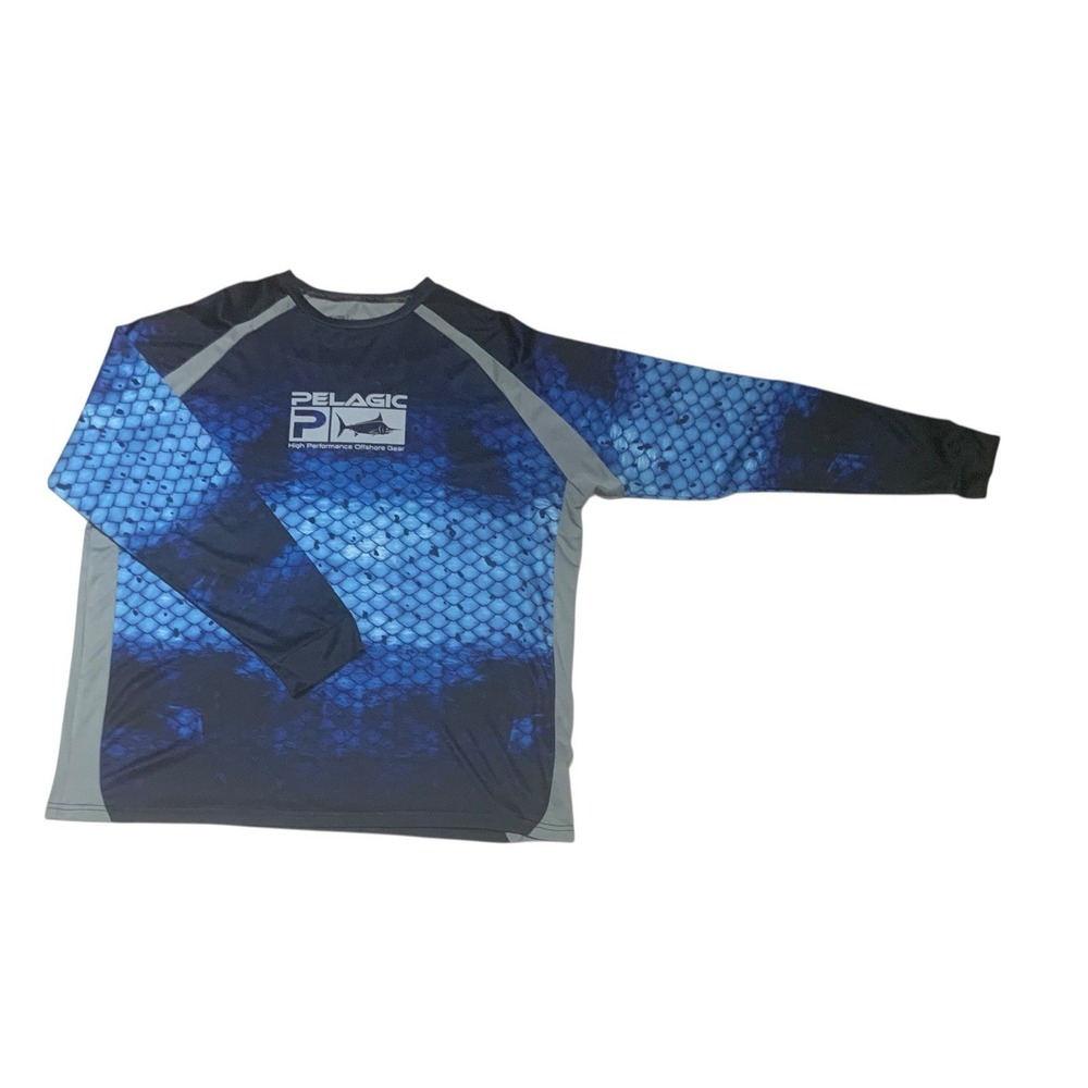 Pelagic XXL Mens Long Sleeve Fishing Shirt VaporTek High Performance Offshore - Picture 2 of 9